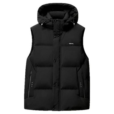 雅鹿2025年冬季加厚羽绒马甲男款