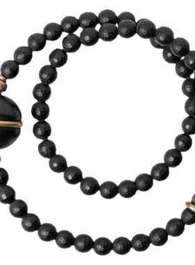 非鱼之家黑色哑光玛瑙女男手串