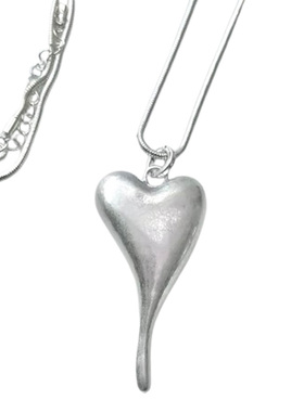 抽拉爱心项链长款轻奢个性高级感