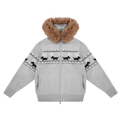 FDR官方店费尔岛小狗毛领毛衣