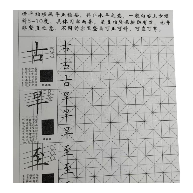 中小学生成人硬笔书法字帖基础笔画,偏旁部首间架结构爱好者字帖