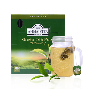 AHMADTEA亚曼绿茶100个独立茶包英式袋泡茶餐饮酒店量大商用