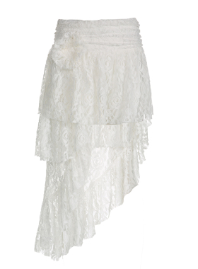 KINGGIRL波西米亚设计感不规则蕾丝半身裙氛围感多层次纯色蛋糕裙