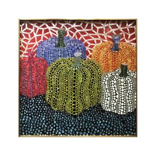 瑞杰 珐琅彩画《波点南瓜》 现代新波普风高级感装饰画  世界名画