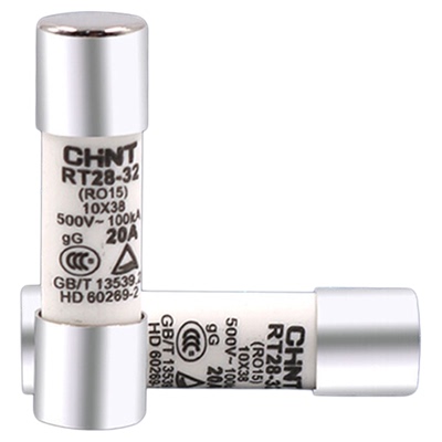 正泰陶瓷熔断器熔芯RT28-32 14 18保险丝管芯子R015 10＊38mm0A20