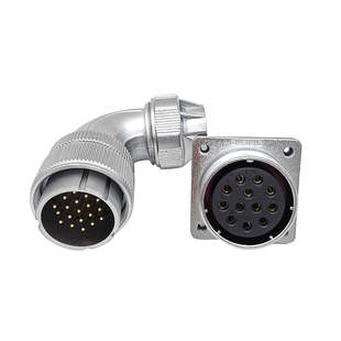 航空插弯头WF32TU+Z-4芯6 8 10 10B 11 12 13 19夹爪防水母方座