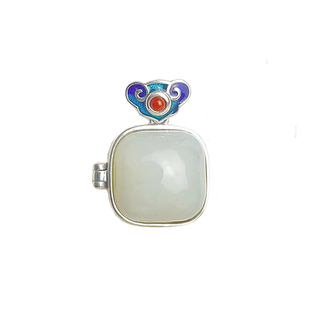 【白玉如意】银镂空香囊吊坠项链随身佩戴香片可打开无火精油扩香