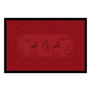 高档豪宅入户门地垫中式进门脚垫喜庆大门口地毯防滑免洗地毯定制