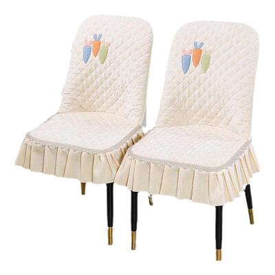 高档雪尼尔弧形椅子套靠背套罩椅子垫坐垫家用皮椅椅套全包餐椅套