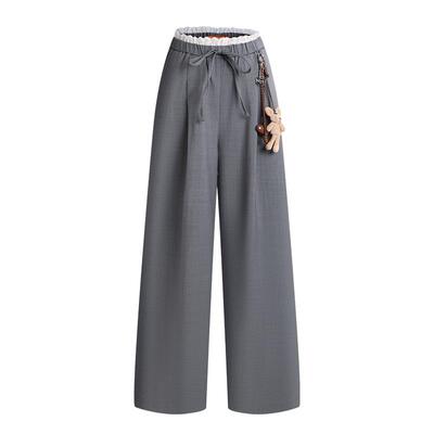 俏皮蕾丝女士抽绳休闲长裤