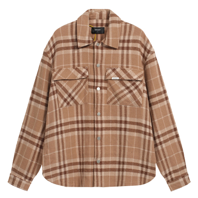 REPRESENT法兰绒格子衬衣外套男