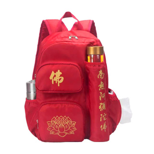 南海普陀山旅行双肩背拜拜包包拜佛系禅意烧香袋寺庙进香包佛包