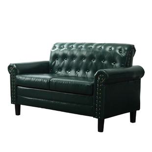 欧式复古皮沙发单人小户型双人酒吧咖啡厅三人服装店茶楼卡座客厅