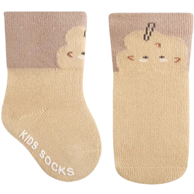 婴儿春秋纯棉地板袜手工缝合袜头