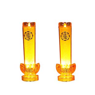 LED电子蜡烛灯财神灯佛前供灯水晶灯仿真火焰插电电池家用长明灯