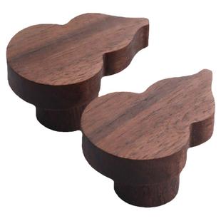 创意实木质柜门拉手现代简约葫芦形橱柜门把手儿童房衣柜抽屉把手