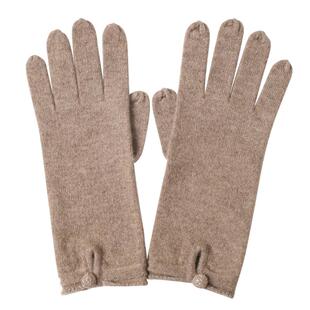 纯山羊绒手套女冬季保暖可触屏毛线针织高级感腕扣25新手套送礼盒