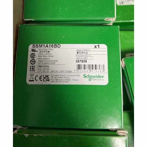 议价现货施耐德SSM1A16BD单相模块化固态继电器 280 VAC 6原装正