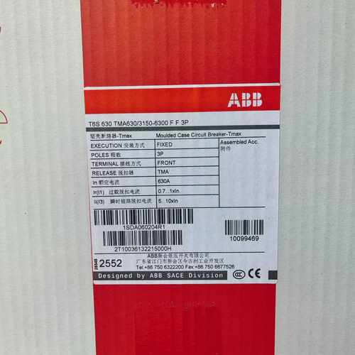 配件ABB塑壳断路器T6S 630 TMA630/3150-63议价