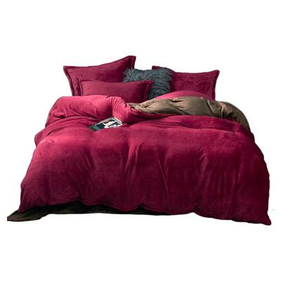 冬季加厚牛奶绒被套单件被罩被单