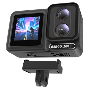 山狗P10运动相机双摄像头磁吸快拆摩托车行车记录仪Vlog非360全景