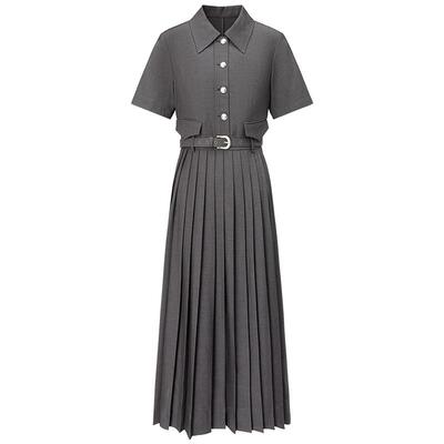 仿佛通勤气质收腰学院风连衣裙