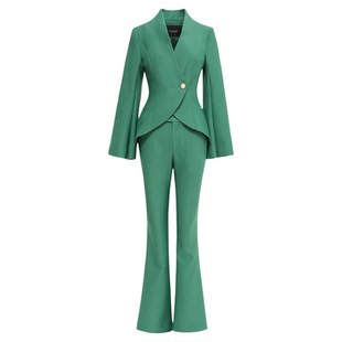 希区瑞普法式高端女总裁套装气质复古职业西服长裤时尚西装礼服