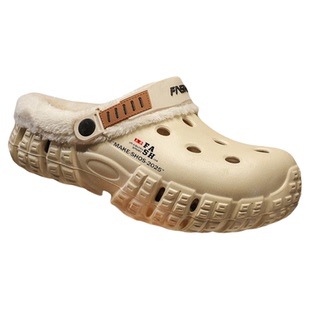 棉拖鞋男冬季加绒加厚保暖洞洞情侣居家大码外穿防寒懒人防滑棉鞋