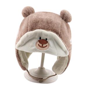 婴儿帽子冬季可爱超萌小童加厚保暖男宝宝护耳帽秋冬天男孩雷锋帽