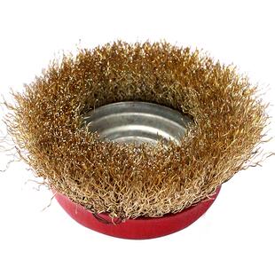 钢丝轮打磨除锈100角磨机用金属抛光轮304不锈钢碗型打磨球钢丝刷