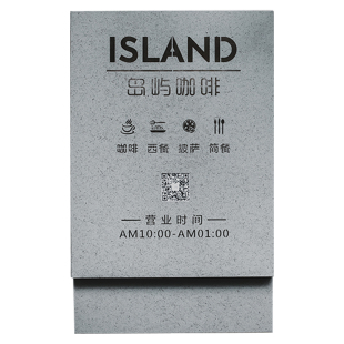创意大理石纹招牌镂空灯箱LED投影门头定做挂墙式展示广告牌制作