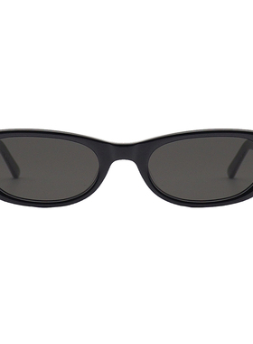 王鹤棣同款GM黑色猫眼窄框墨镜男