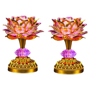 2026新款莲花灯七彩佛前供灯长明灯观音菩萨佛前灯佛台前供佛灯