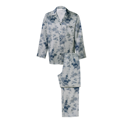 MANITO/曼尼陀New Tropical树影男士桑蚕丝长袖睡衣套装