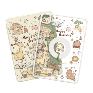 2025新款ipadpro保护壳3y折ipad11保护套air7磁吸拆分mini7平板6带笔槽适用苹果13寸5防弯摔10代9透明4全包薄