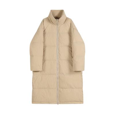 立领长款90白鸭绒羽绒服外套
