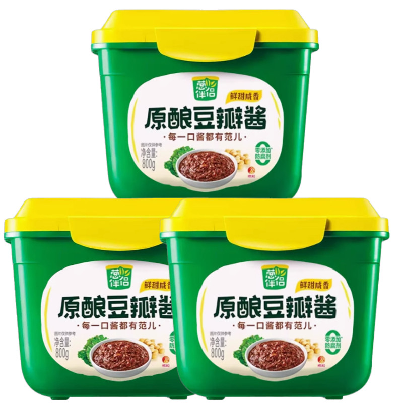 欣和葱伴侣6月香豆瓣酱800g*3盒