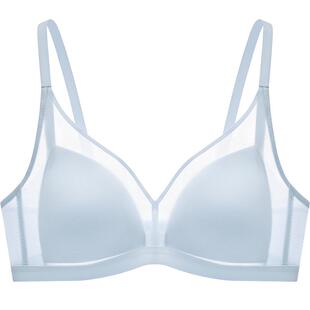 网眼蜻蜓Bra|曼妮芬舒适软支撑女士内衣防凸点无钢圈透气文胸