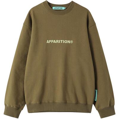 APPARITIONlogo刺绣圆领长袖卫衣