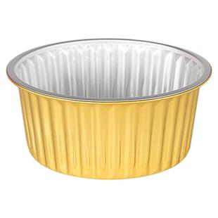 加厚锡纸碗圆形铝箔餐碟锡纸盘外卖打包盒商用聚会户外可明火加热