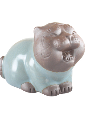 陶瓷卡通老虎摆件客厅家居摆设品