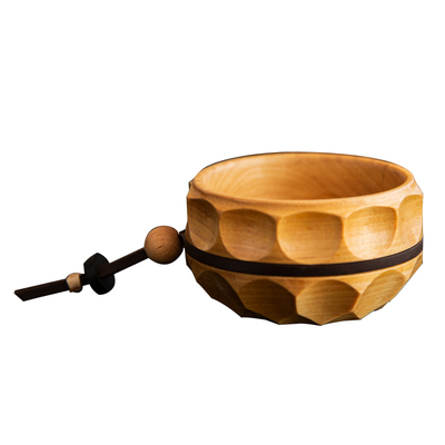 山也至子户外露营实木碗