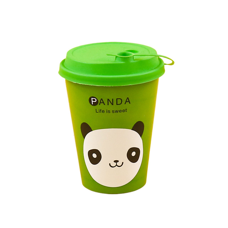加厚卡通动物纸杯一次性彩色网红小动物奶茶咖啡商用豆浆早餐粥杯