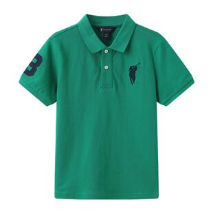POLOWALK童装男童短袖T恤2026新品夏装中大童翻领百搭polo衫上衣
