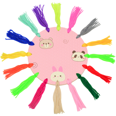 幼儿园毛线飞盘手工安全亲子户外