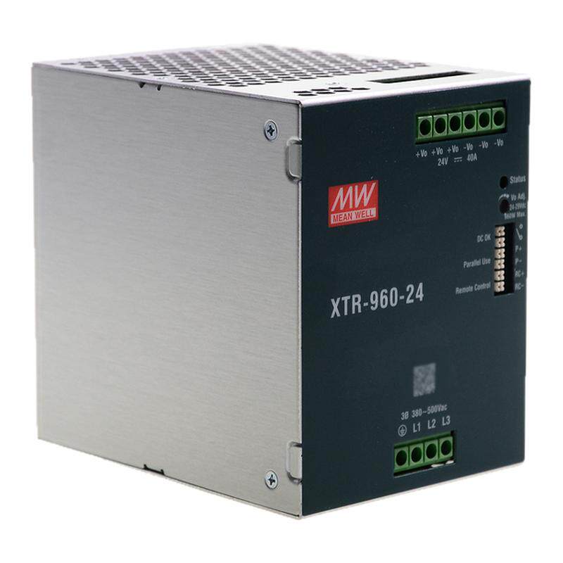 台湾明纬XTR-960开关电源24V36V48V导轨型380V三相 960W TDR-960