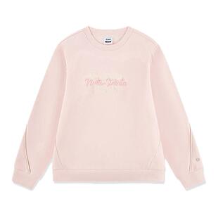 乔丹儿童针织上衣秋季款大童休闲上衣女童圆领套头卫衣T9442103B