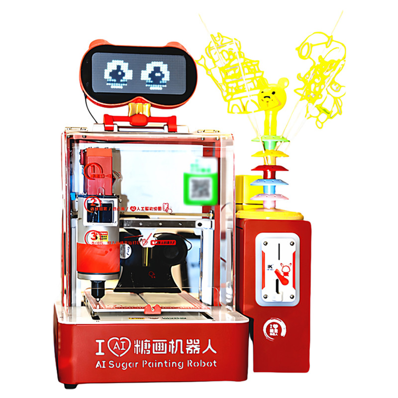 明途科技AI糖画机器人3D打印棉花糖机