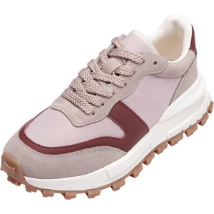 Hongkee/红科女鞋2024春季新款阿甘鞋女厚底休闲运动鞋HB14X101