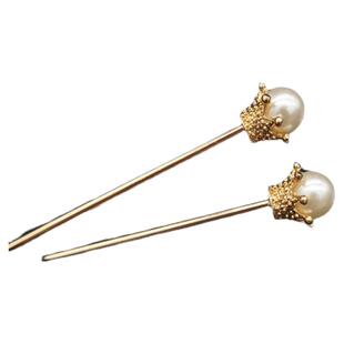 靓玺坊 汉服头饰珍珠发簪古风发饰古装气质对夹发夹发钗百搭黛玉